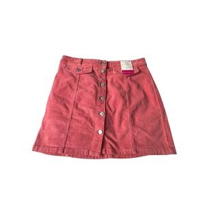NWT SO Corduroy A-Line Skirt Button Front‎ Casual Skater Style Size 15/32W